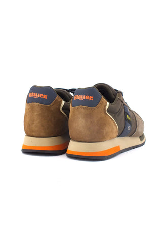 BLAUER Queens01 Sneaker Uomo Military Brown F3QUEENS01 - Sandrini Calzature e Abbigliamento