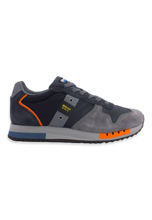 BLAUER Queens01 Sneaker Uomo Navy Grey F2QUEENS01 - Sandrini Calzature e Abbigliamento