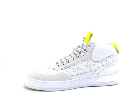 BLUGIRL Blumarine Wow 02 Sneaker Pelle White Yellow 6A2511PX246 - Sandrini Calzature e Abbigliamento