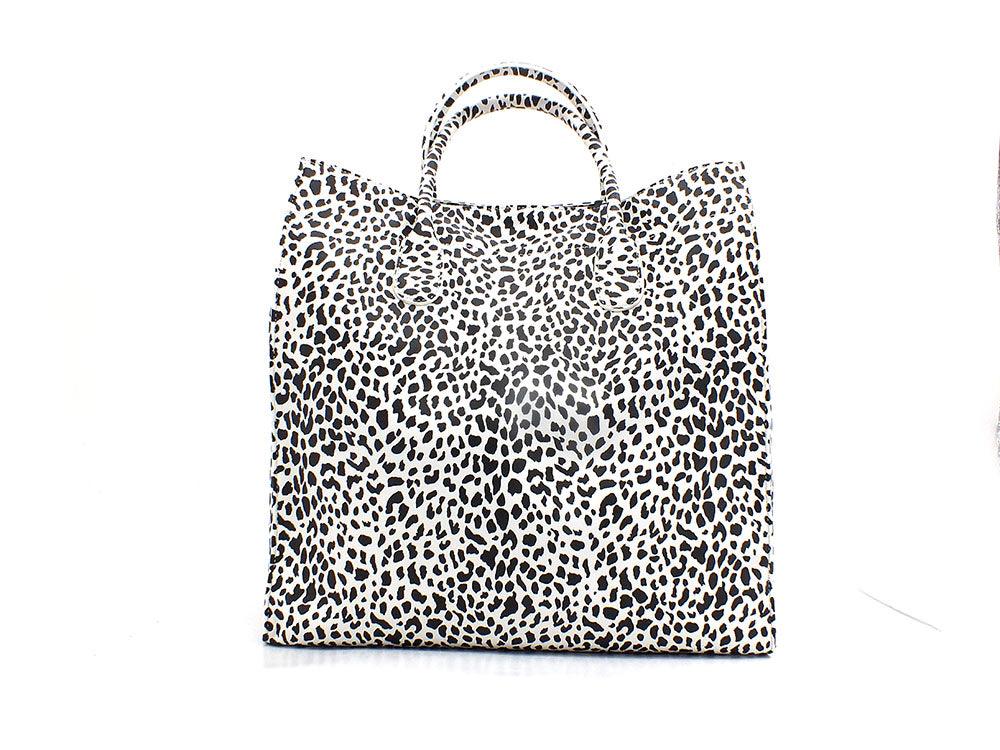 BLUGIRL Borsa Ecs M Shopping Bag Maculato Off White PA2001E0419 - Sandrini Calzature e Abbigliamento