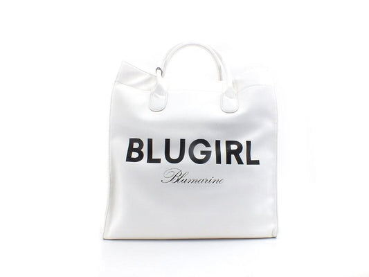 BLUGIRL Borsa Shopper Maxi Logo Off White PA2001E0086 - Sandrini Calzature e Abbigliamento