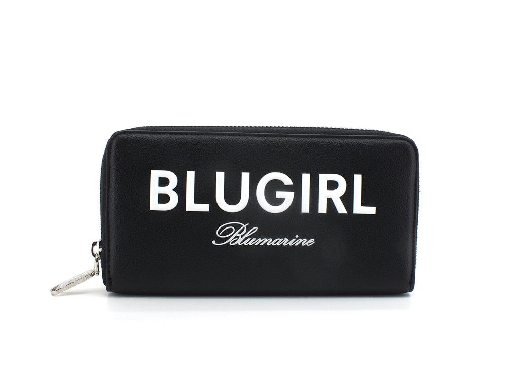 BLUGIRL Portafoglio XL Zip Around Maxi Logo Nero PA2006E0086 - Sandrini Calzature e Abbigliamento