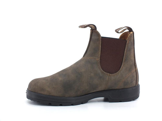 BLUNDSTONE Stivaletto Polacco Elastici Nubuk Rustic Brown 585 - Sandrini Calzature e Abbigliamento