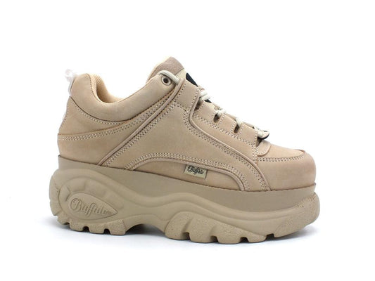 BUFFALO Sneaker Platform Cream Nubuk 1339-14 - Sandrini Calzature e Abbigliamento