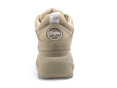BUFFALO Sneaker Platform Cream Nubuk 1339-14 - Sandrini Calzature e Abbigliamento