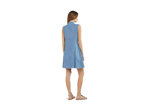 CAFENOIR Abito Jeans Svasato Senza Maniche Light Sky Blu JA0030 - Sandrini Calzature e Abbigliamento