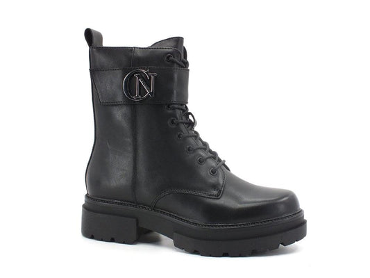 CAFENOIR Anfibio Fibbia Logo Zip Nero EC1260 - Sandrini Calzature e Abbigliamento