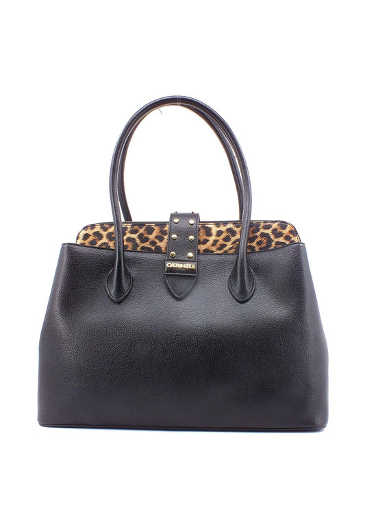 CAFENOIR Borsa Tote Nero Maculato WO0501 - Sandrini Calzature e Abbigliamento