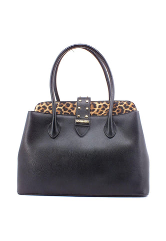 CAFENOIR Borsa Tote Nero Maculato WO0501 - Sandrini Calzature e Abbigliamento