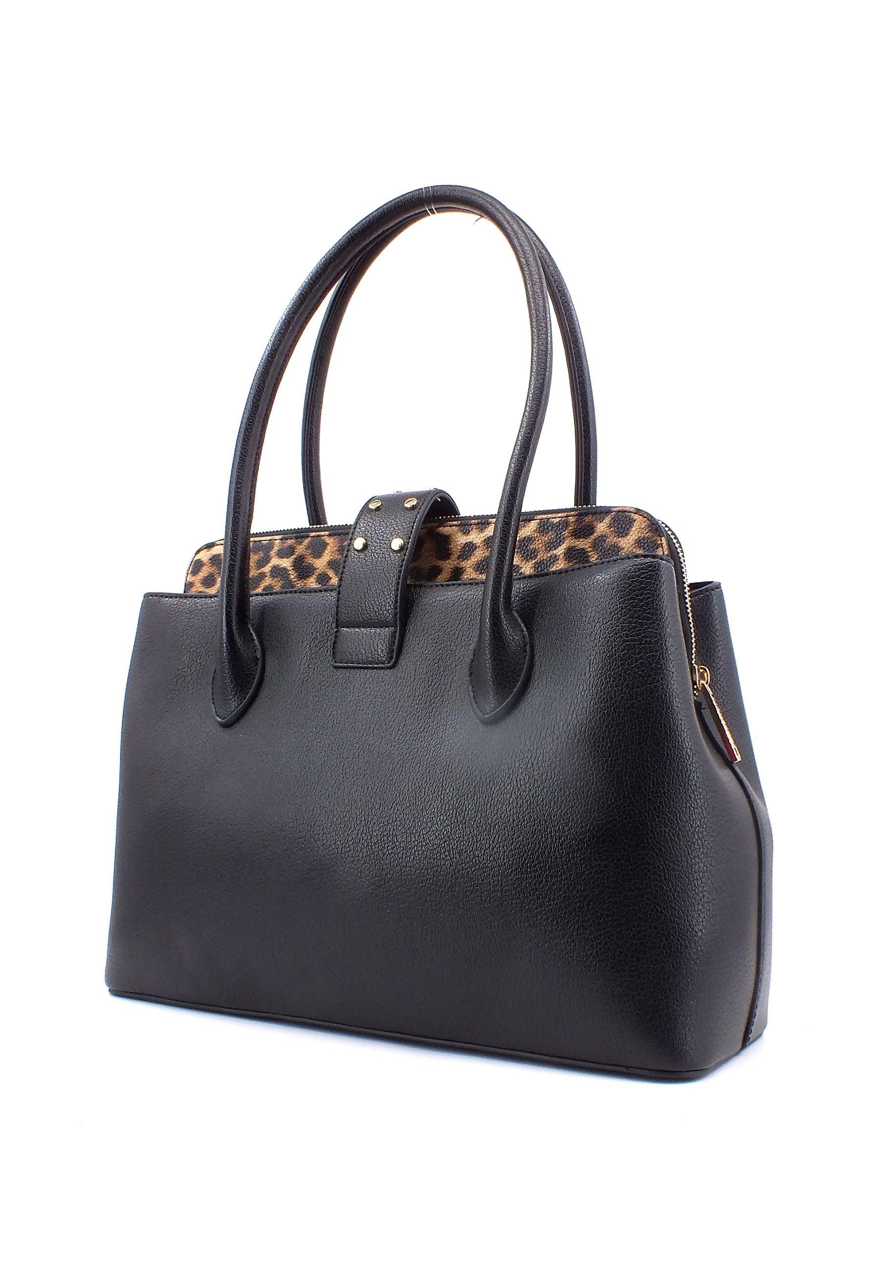 CAFENOIR Borsa Tote Nero Maculato WO0501 - Sandrini Calzature e Abbigliamento