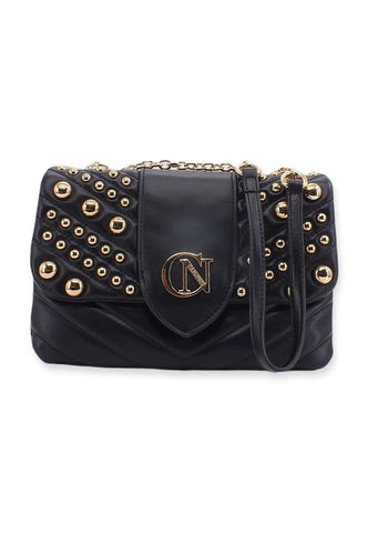 CAFENOIR Borsa Tracolla Borchie Nero ZG0302 - Sandrini Calzature e Abbigliamento