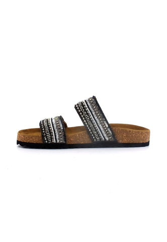 CAFENOIR Ciabatta Donna Multi Nero GD9110 - Sandrini Calzature e Abbigliamento