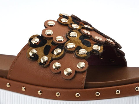 CAFENOIR Ciabatta Platform Inserto Cuoio Maculato GC9310 - Sandrini Calzature e Abbigliamento