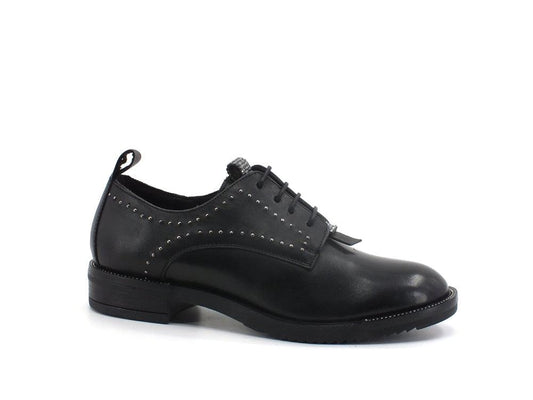 CAFENOIR Derby Pelle Borchie Nero EB1040 - Sandrini Calzature e Abbigliamento