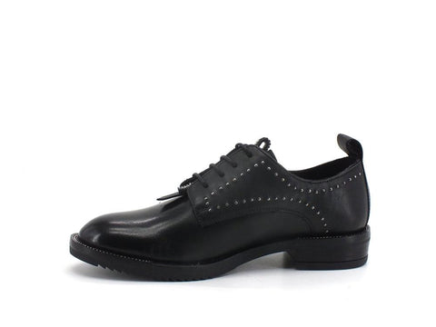 CAFENOIR Derby Pelle Borchie Nero EB1040 - Sandrini Calzature e Abbigliamento