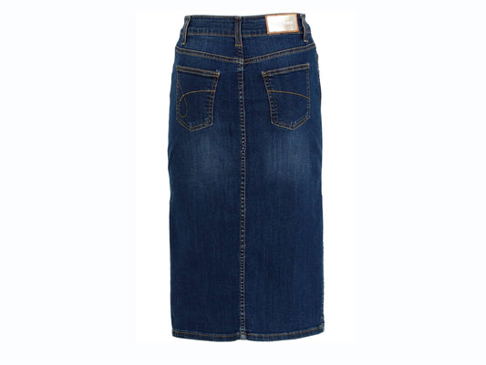 CAFENOIR Gonna Midi Jeans Blu Medio Scuro JJ6230 - Sandrini Calzature e Abbigliamento
