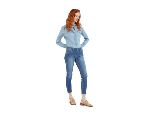 CAFENOIR Jeans Slim Fit Blu Medio Chiaro JJ0057 - Sandrini Calzature e Abbigliamento