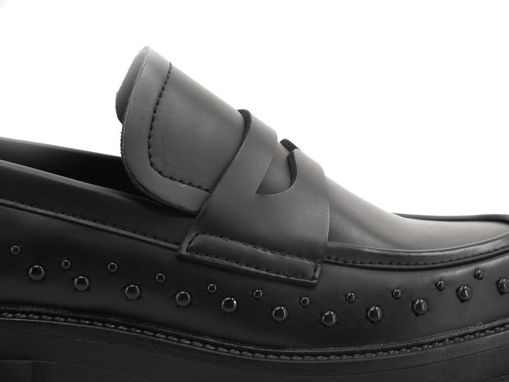 CAFENOIR Mocassino Borchie Carrarmato Nero EC9320 - Sandrini Calzature e Abbigliamento