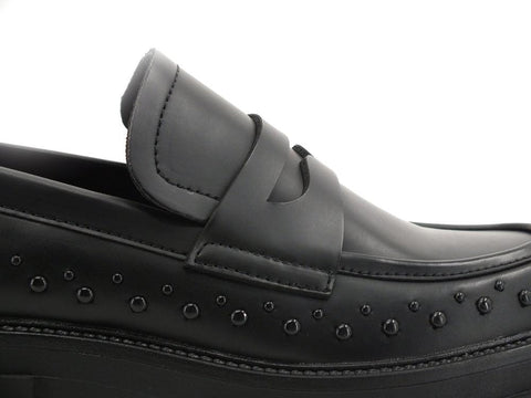 CAFENOIR Mocassino Borchie Carrarmato Nero EC9320 - Sandrini Calzature e Abbigliamento