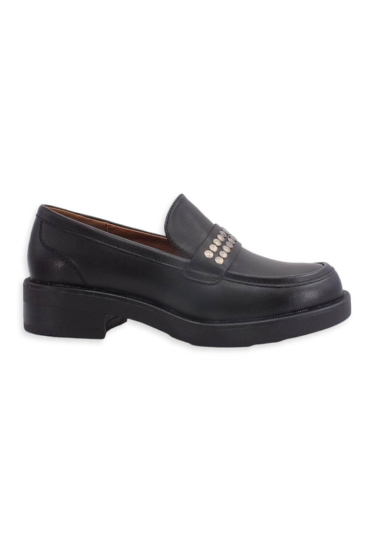 CAFENOIR Mocassino Borchiette Donna Nero EA1702 - Sandrini Calzature e Abbigliamento