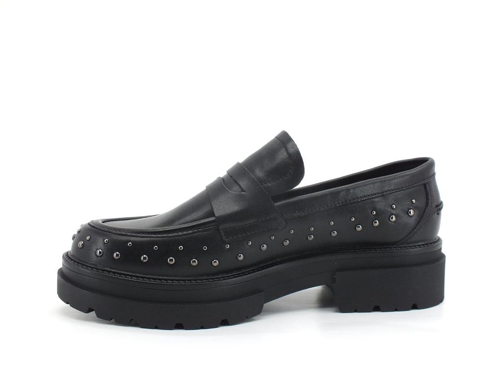 CAFENOIR Mocassino Combact Borchie Nero EC1220 - Sandrini Calzature e Abbigliamento