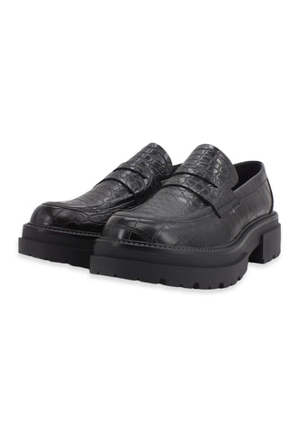 CAFENOIR Mocassino Croco Donna Nero EC8220 - Sandrini Calzature e Abbigliamento
