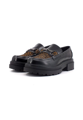 CAFENOIR Mocassino Donna Maculato Nero EC9420 - Sandrini Calzature e Abbigliamento
