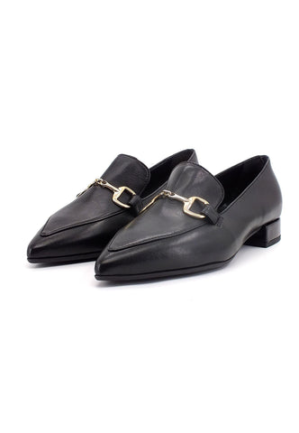 CAFENOIR Mocassino Morsetto Gold Donna Nero MA4010 - Sandrini Calzature e Abbigliamento