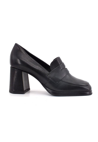 CAFENOIR Mocassino Tacco Largo Donna Nero LA1111 - Sandrini Calzature e Abbigliamento