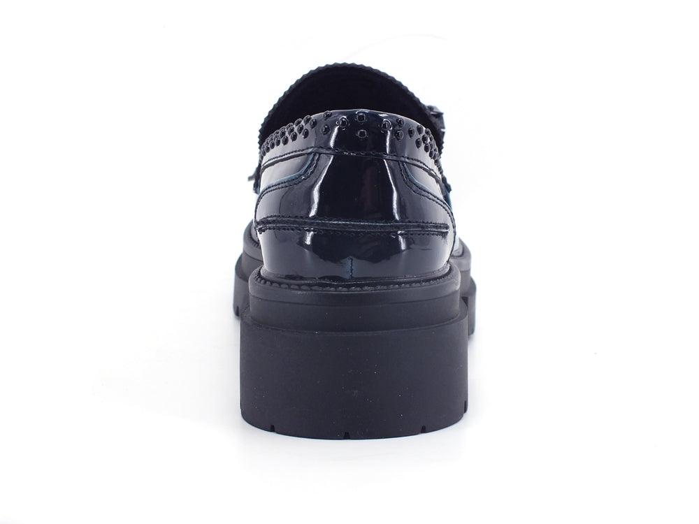 CAFENOIR Mocassino Vernice Frange Blu EC9210 - Sandrini Calzature e Abbigliamento