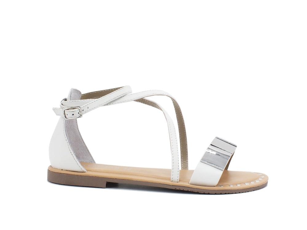 CAFENOIR Sandalo Applicazioni Donna Bianco GL1030 - Sandrini Calzature e Abbigliamento