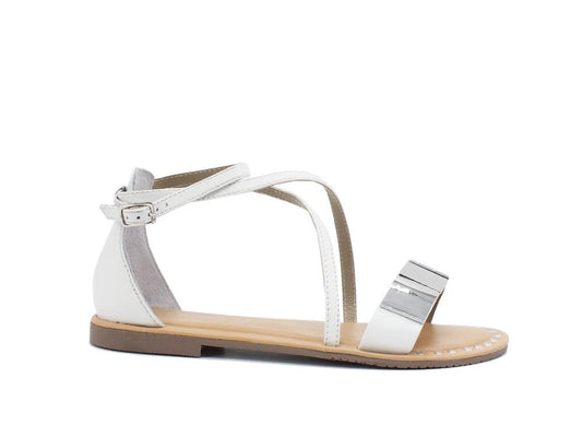 CAFENOIR Sandalo Applicazioni Donna Bianco GL1030 - Sandrini Calzature e Abbigliamento