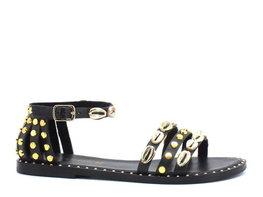 CAFENOIR Sandalo Borchie Nero GGB171 - Sandrini Calzature e Abbigliamento