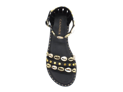 CAFENOIR Sandalo Borchie Nero GGB171 - Sandrini Calzature e Abbigliamento