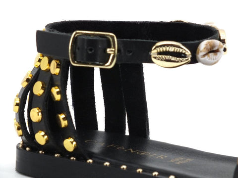 CAFENOIR Sandalo Borchie Nero GGB171 - Sandrini Calzature e Abbigliamento