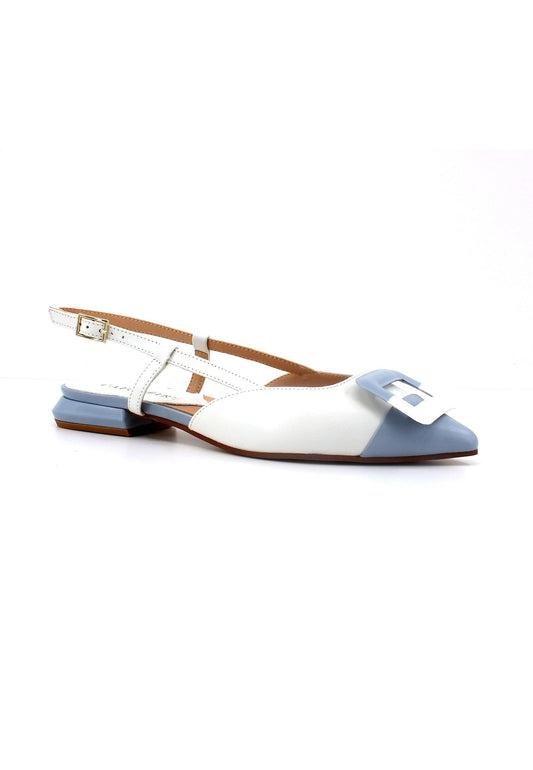 CAFENOIR Sandalo Chanel Donna Bianco Celeste ED4340 - Sandrini Calzature e Abbigliamento