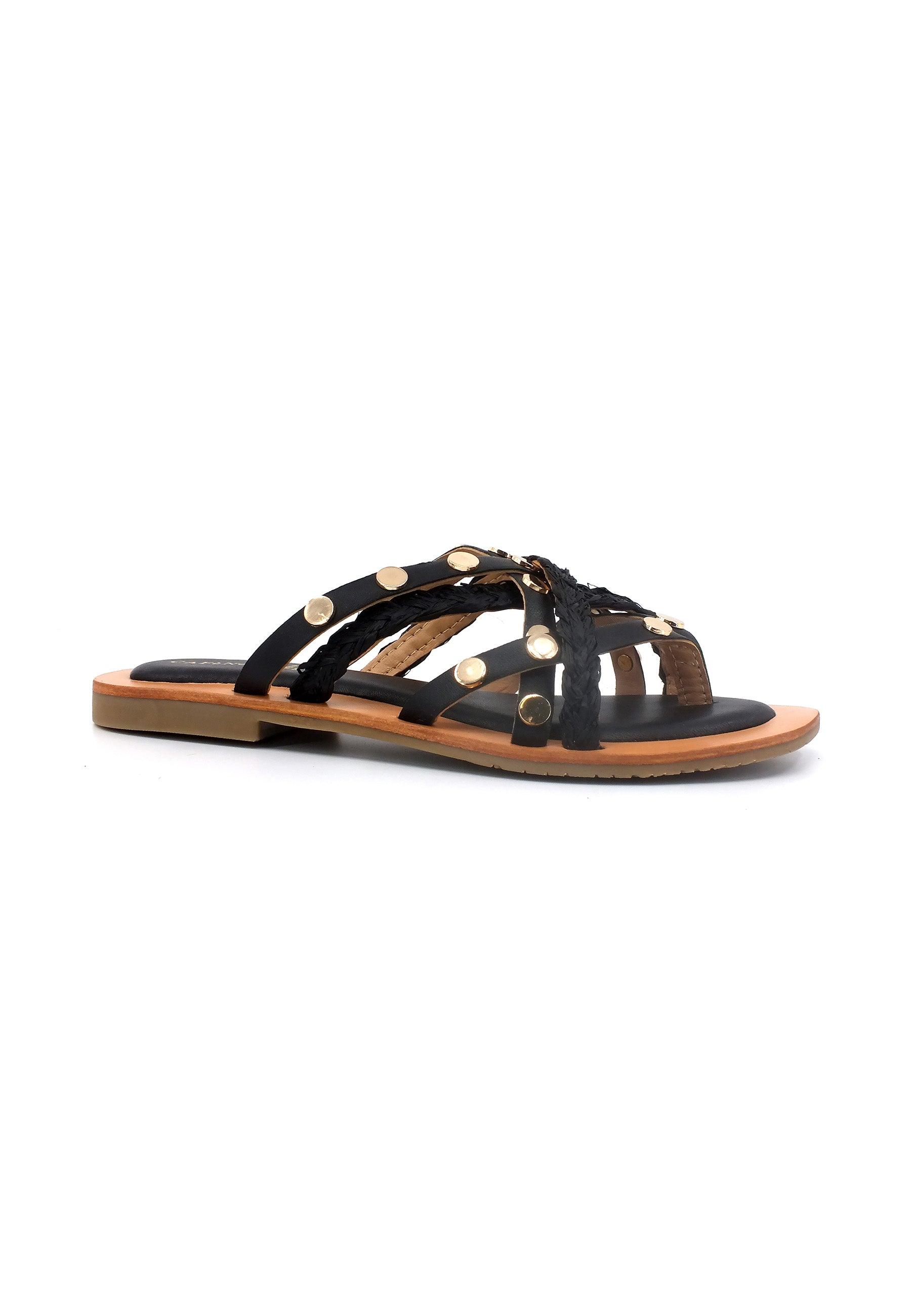 CAFENOIR Sandalo Corda Donna Nero GH1007 - Sandrini Calzature e Abbigliamento