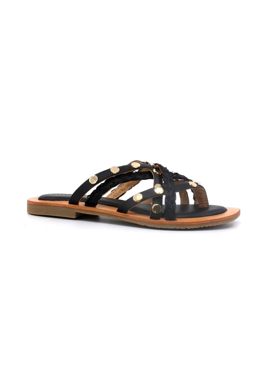 CAFENOIR Sandalo Corda Donna Nero GH1007 - Sandrini Calzature e Abbigliamento