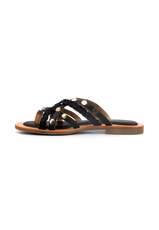 CAFENOIR Sandalo Corda Donna Nero GH1007 - Sandrini Calzature e Abbigliamento