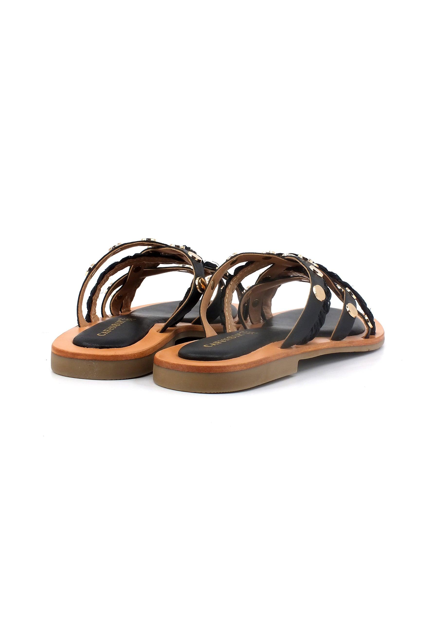 CAFENOIR Sandalo Corda Donna Nero GH1007 - Sandrini Calzature e Abbigliamento