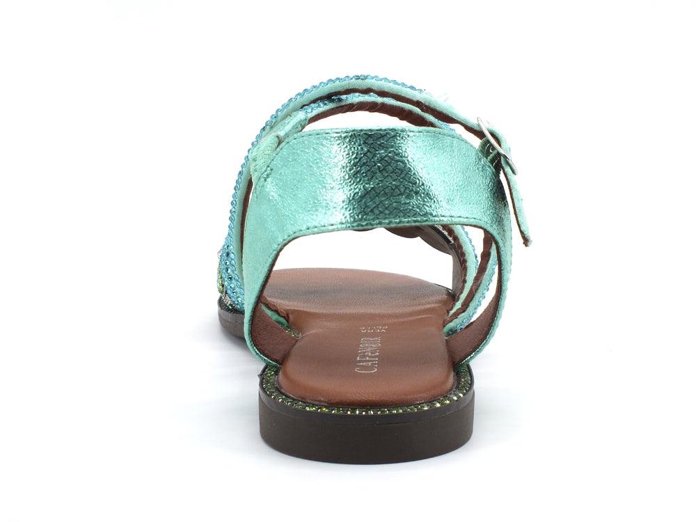 CAFENOIR Sandalo Fiori Strass Multi Turchese GD9020 - Sandrini Calzature e Abbigliamento