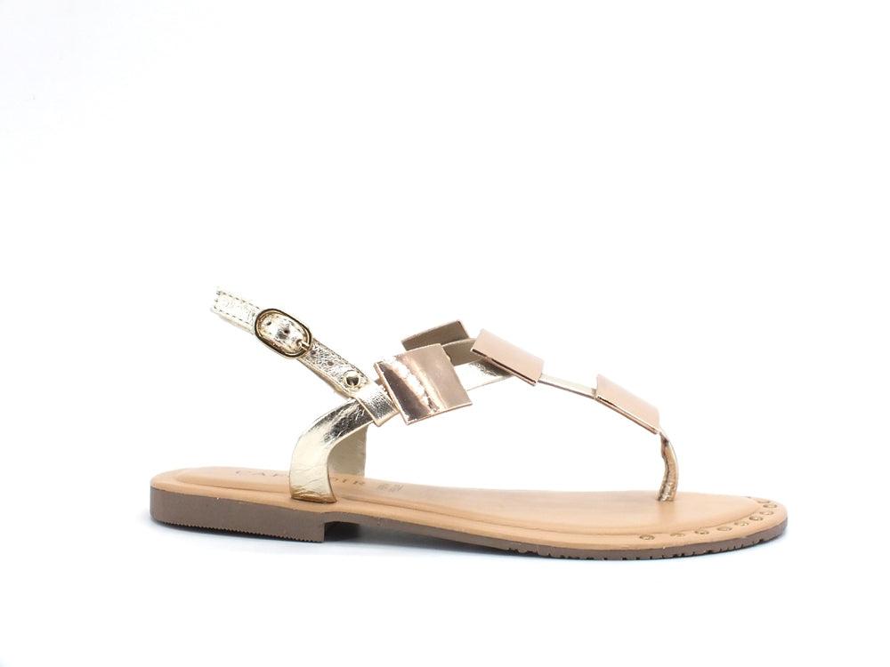 CAFENOIR Sandalo Infradito Applicazioni Oro Platino GL1010 - Sandrini Calzature e Abbigliamento