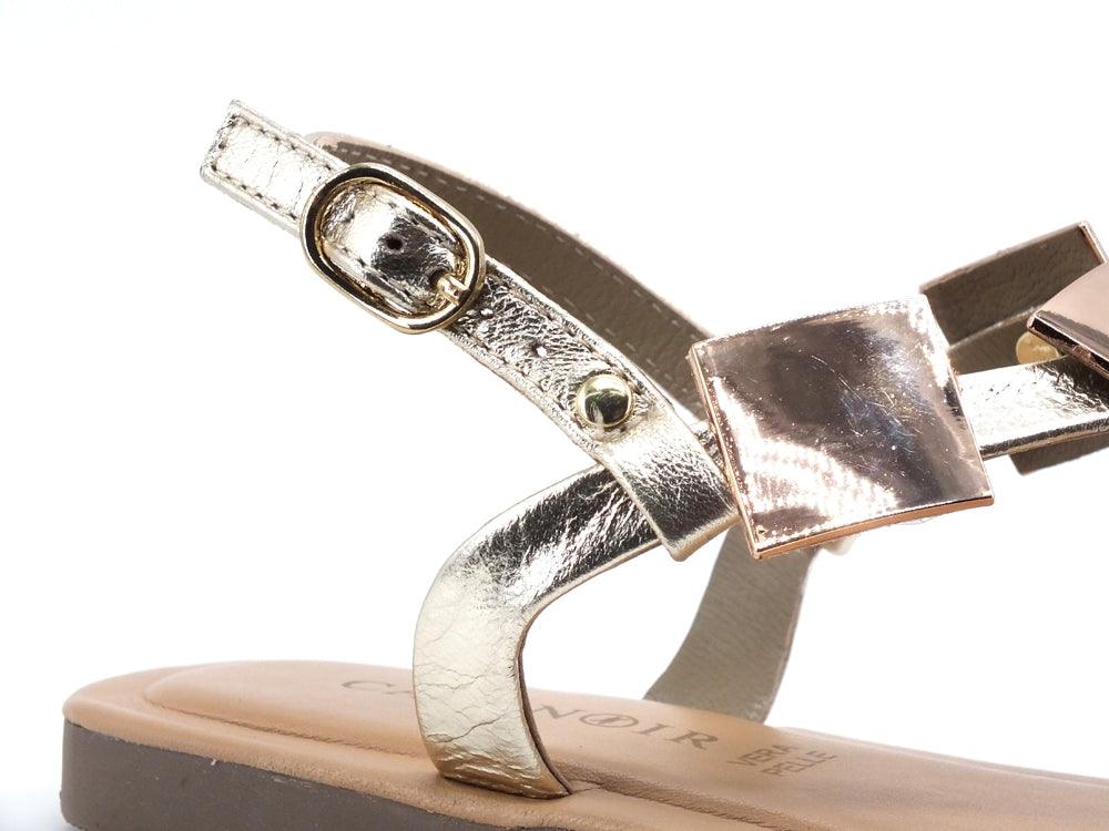 CAFENOIR Sandalo Infradito Applicazioni Oro Platino GL1010 - Sandrini Calzature e Abbigliamento