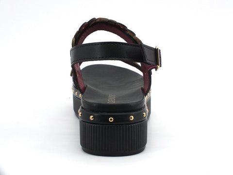 CAFENOIR Sandalo Platform Inserto Nero Maculato GC9320 - Sandrini Calzature e Abbigliamento