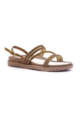 CAFENOIR Sandalo Strass Donna Oro Platino GN9040 - Sandrini Calzature e Abbigliamento