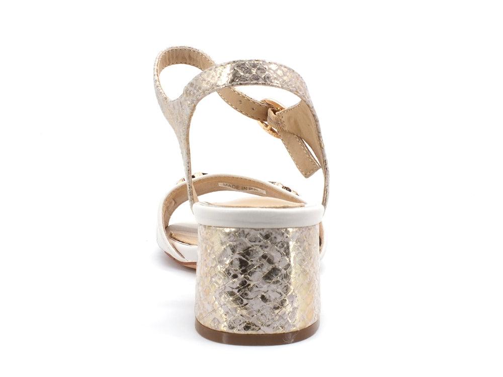 CAFENOIR Sandalo Tacco Bicolor Platino LB9180 - Sandrini Calzature e Abbigliamento