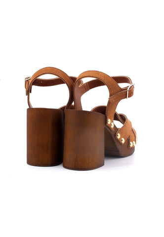 CAFENOIR Sandalo Tacco Grosso Donna Tabacco FB6020 - Sandrini Calzature e Abbigliamento