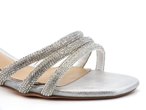 CAFENOIR Sandalo Tacco Listini Strass Argento LB9150 - Sandrini Calzature e Abbigliamento