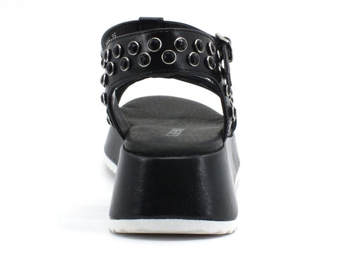 CAFENOIR Sandalo Zeppa Borchie Nero GHB948 - Sandrini Calzature e Abbigliamento