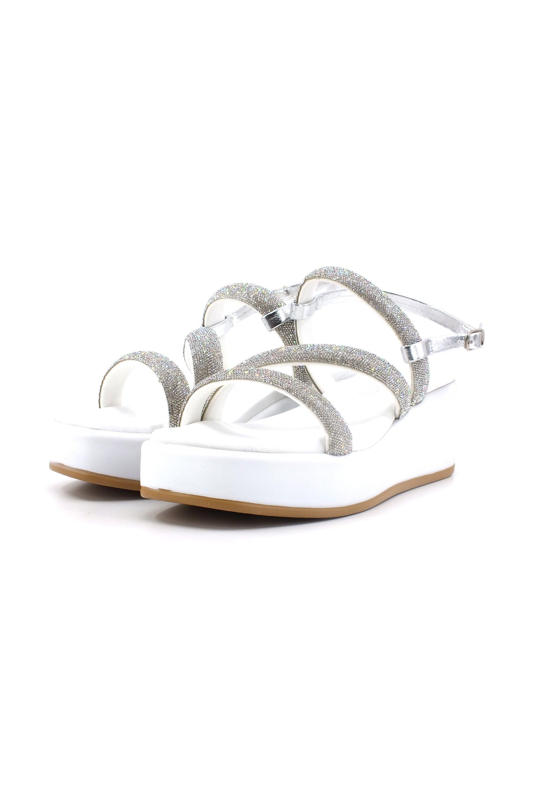 CAFENOIR Sandalo Zeppa Donna Argento Bianco HB9030 - Sandrini Calzature e Abbigliamento